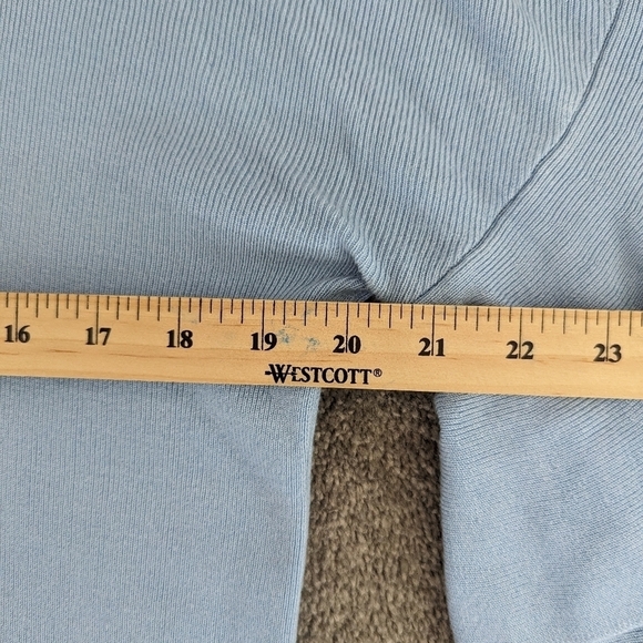 CATHERINE Malandrino layered long sleeve sky blue sweater women's Medium - Picture 5 of 7